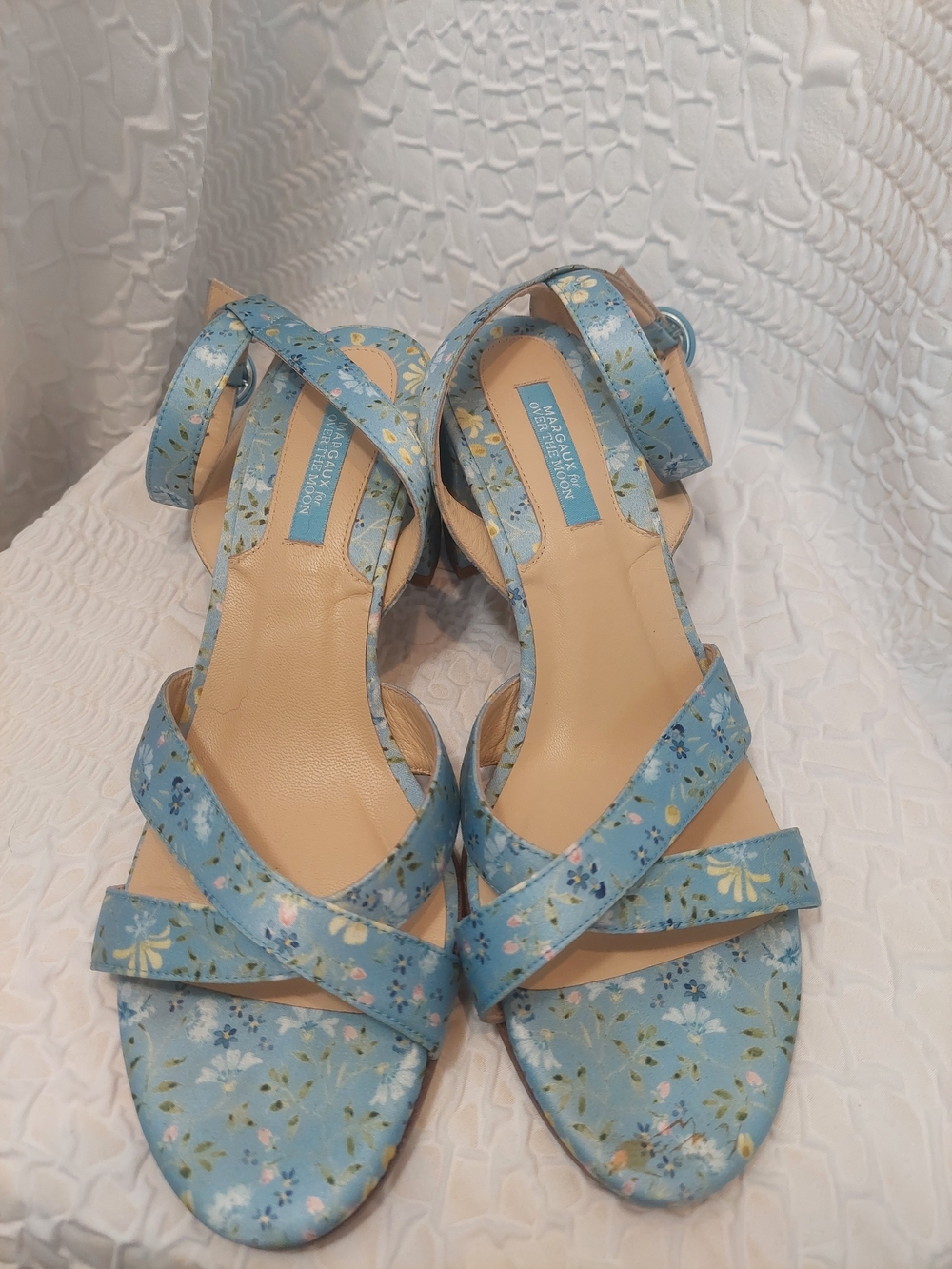 Margaux x Rifle Paper Co Over The Moon Floral Sandal Block Heels 39 / 8.5